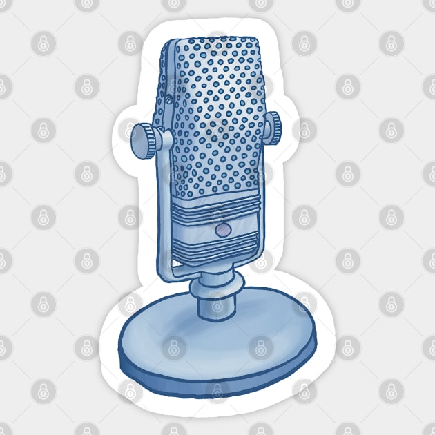 Retro microphone Sticker by ElectronicCloud